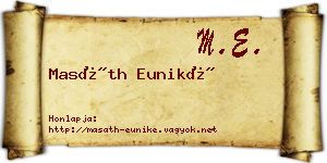 Masáth Euniké névjegykártya